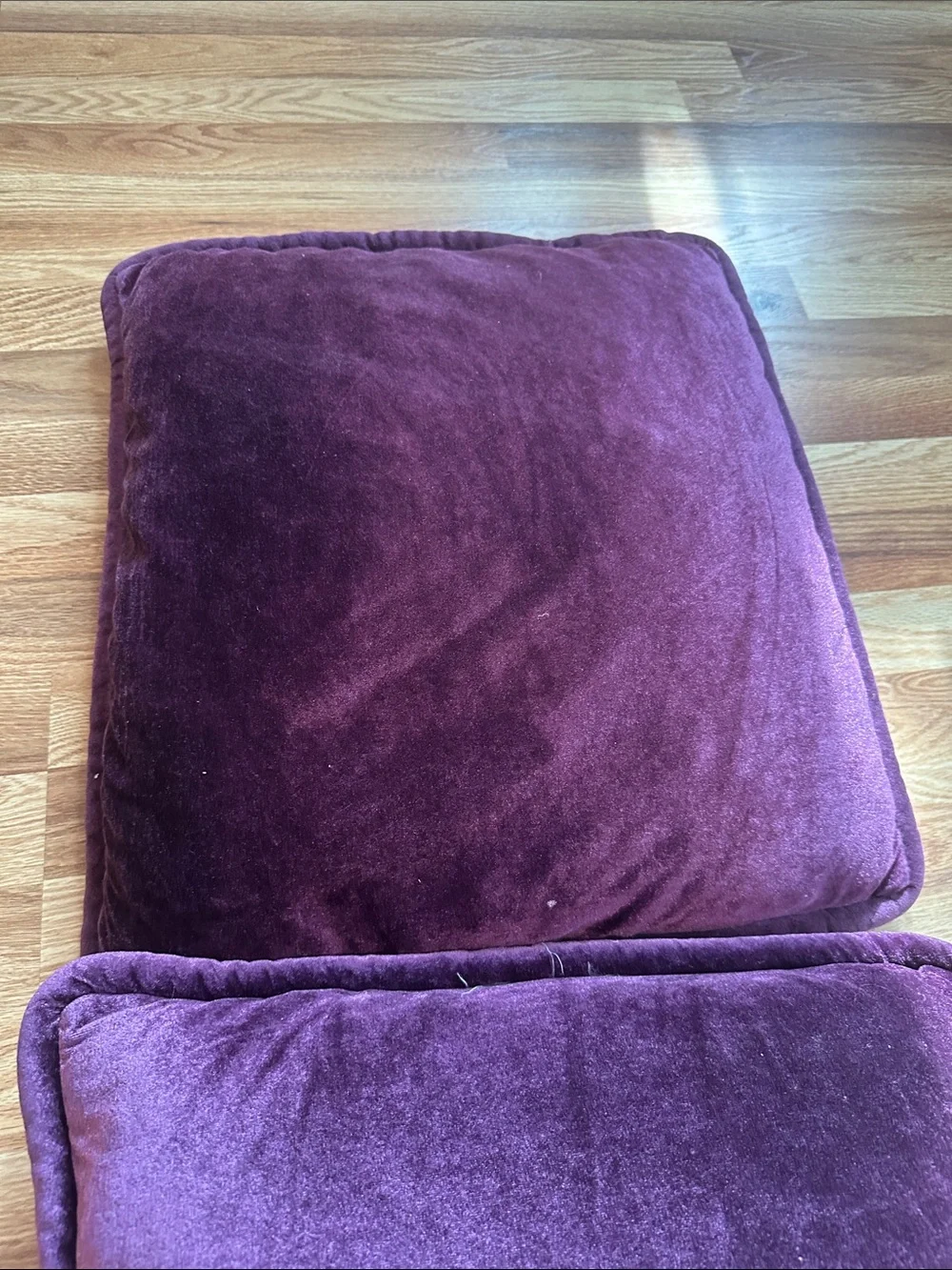 Plush Velvet Throw Pillow 22”x20” - Deep Purple